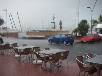 Chucking it down in Las Palmas