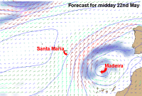 Forecast for  Madeira - Azores 22nd May