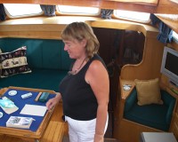 Nora aboard Knotts Gypsy